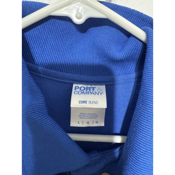 Port & Company Goodwill NY NJ Mens Blue Collared Short Sleeve Polo Shirt L - Picture 3 of 3